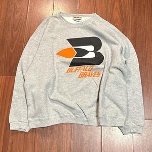 Y2K Hardwood Classics Buffalo Braves Grey Sweatshirt Size Mens 2X